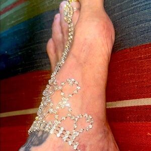 Silver Rhinestone Foot Chain Jewelry/Sandals